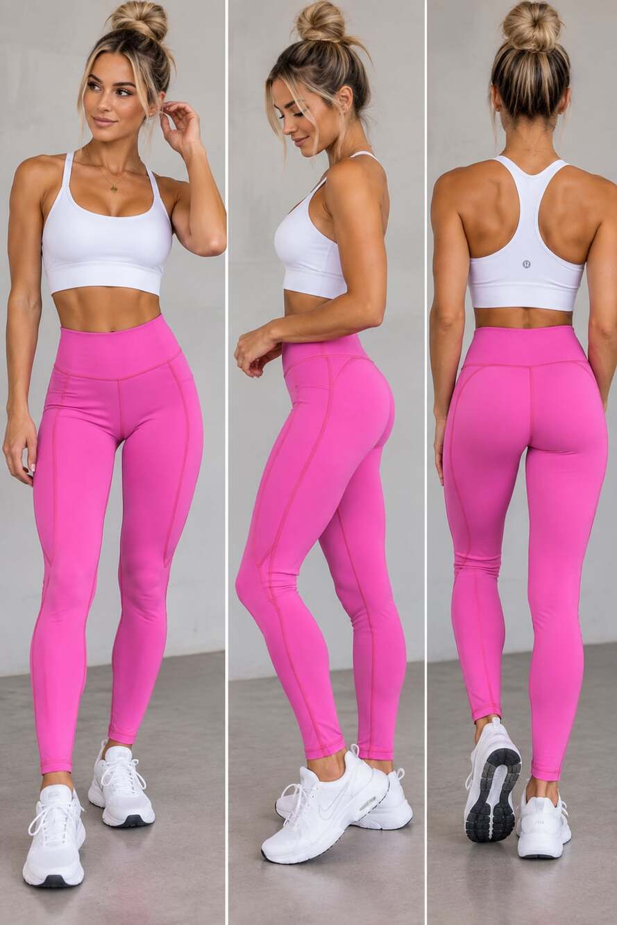 Lululemon High Rise Leggings Hot Pink Size 2
M156